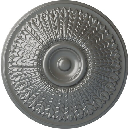 Ekena Millwork Modena Ceiling Medallion (Fits Canopies up to 5 1/4"), Hand-Painted Silver, 23 1/2"OD x 3 1/2"P CM23MOSLS